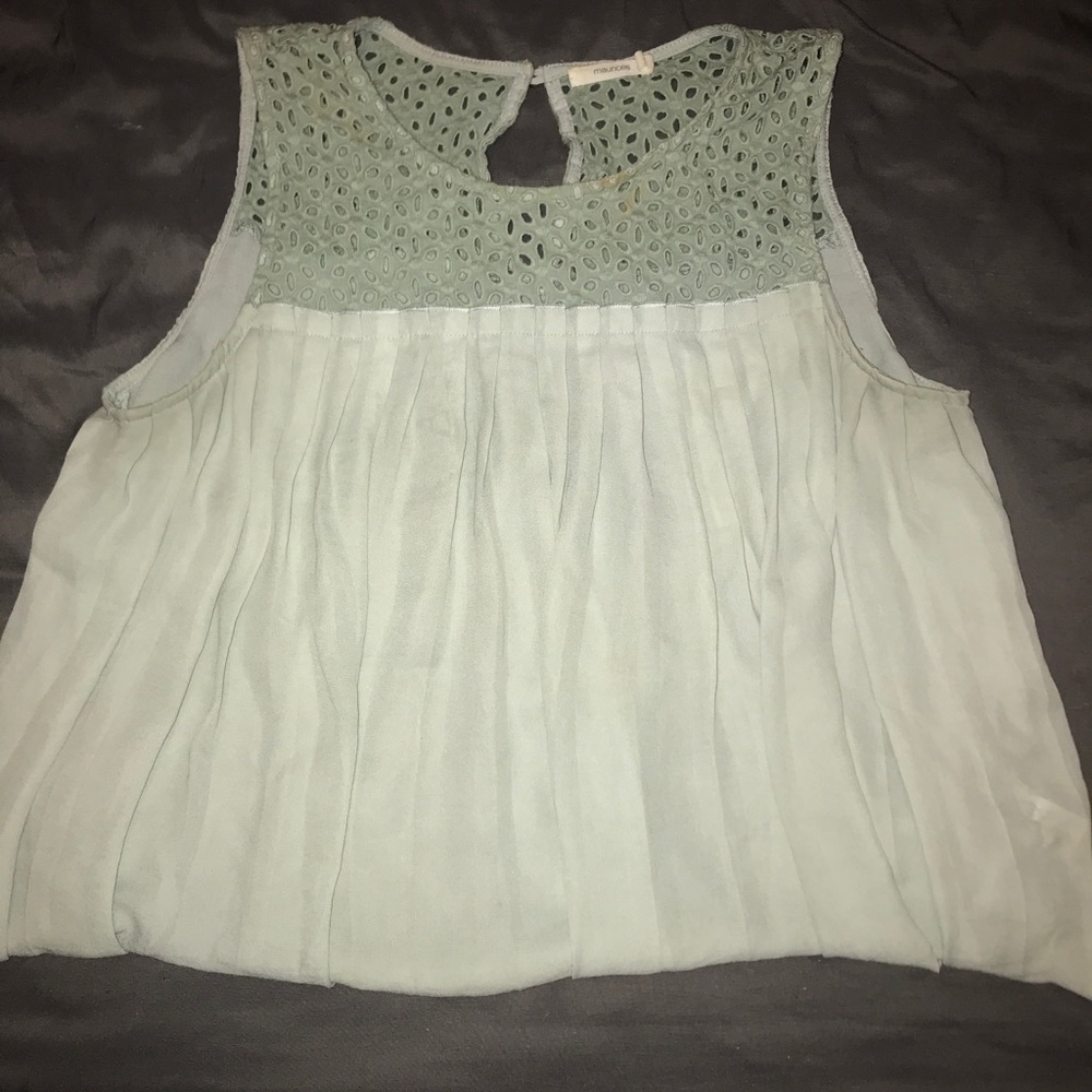 Size L Maurice’s Blouse, blue/green